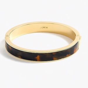 J. Crew modern statement Tortoise Bracelet with 14 k shiny gold plated